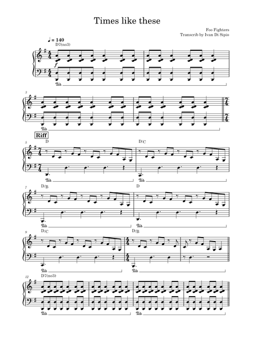 Times like these - Foo Fighters