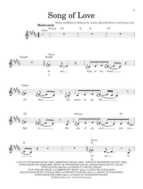 Song Of Love - Rebecca St. James (Pro Vocal)