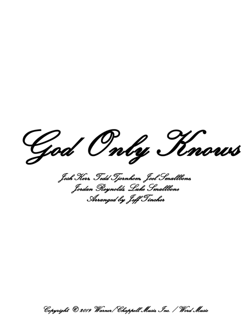 God Only Knows (Arr. Jeff Tincher) - King & Country (Piano Vocal)