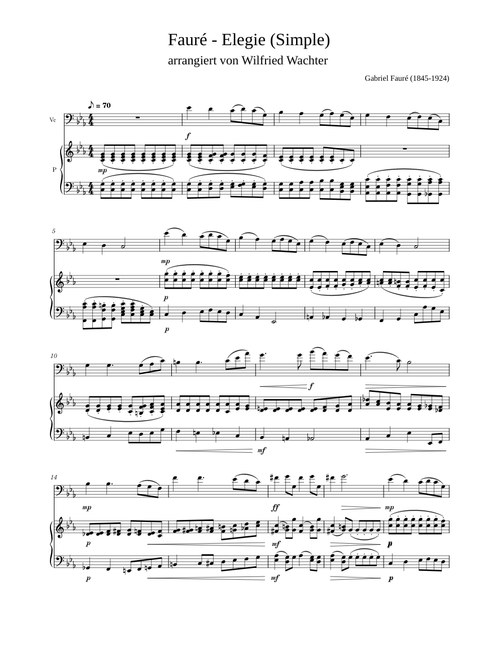 Fauré - Elegie (Simple)