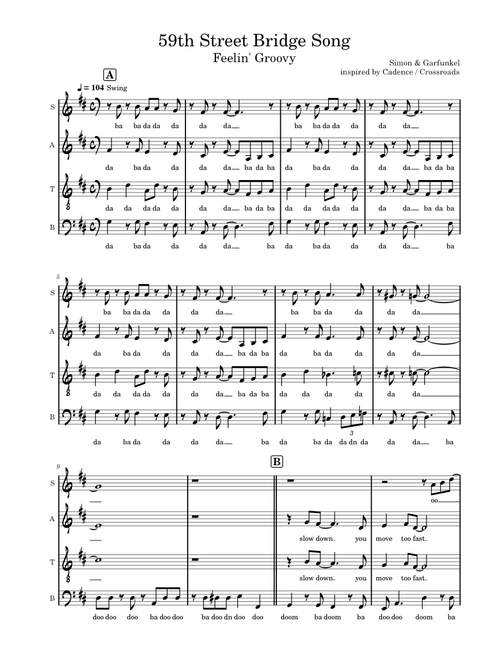 The 59th Street Bridge Song (Feelin' Groovy) - SATB