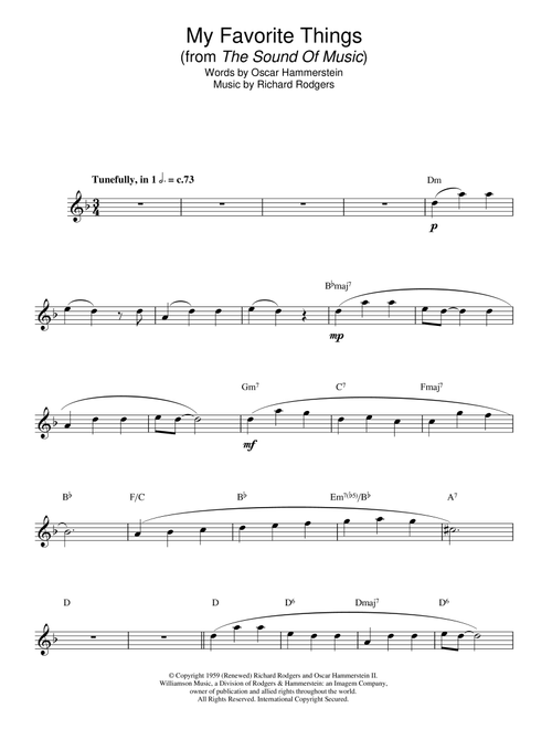 My Favorite Things (from The Sound Of Music) - Julie Andrews (Flute Solo)