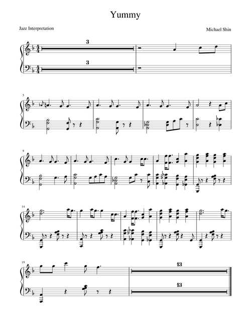 Justin Bieber - Yummy (Jazz Interpretation)