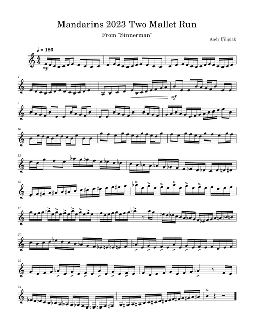 Mandarins 2023 Two Mallet Run