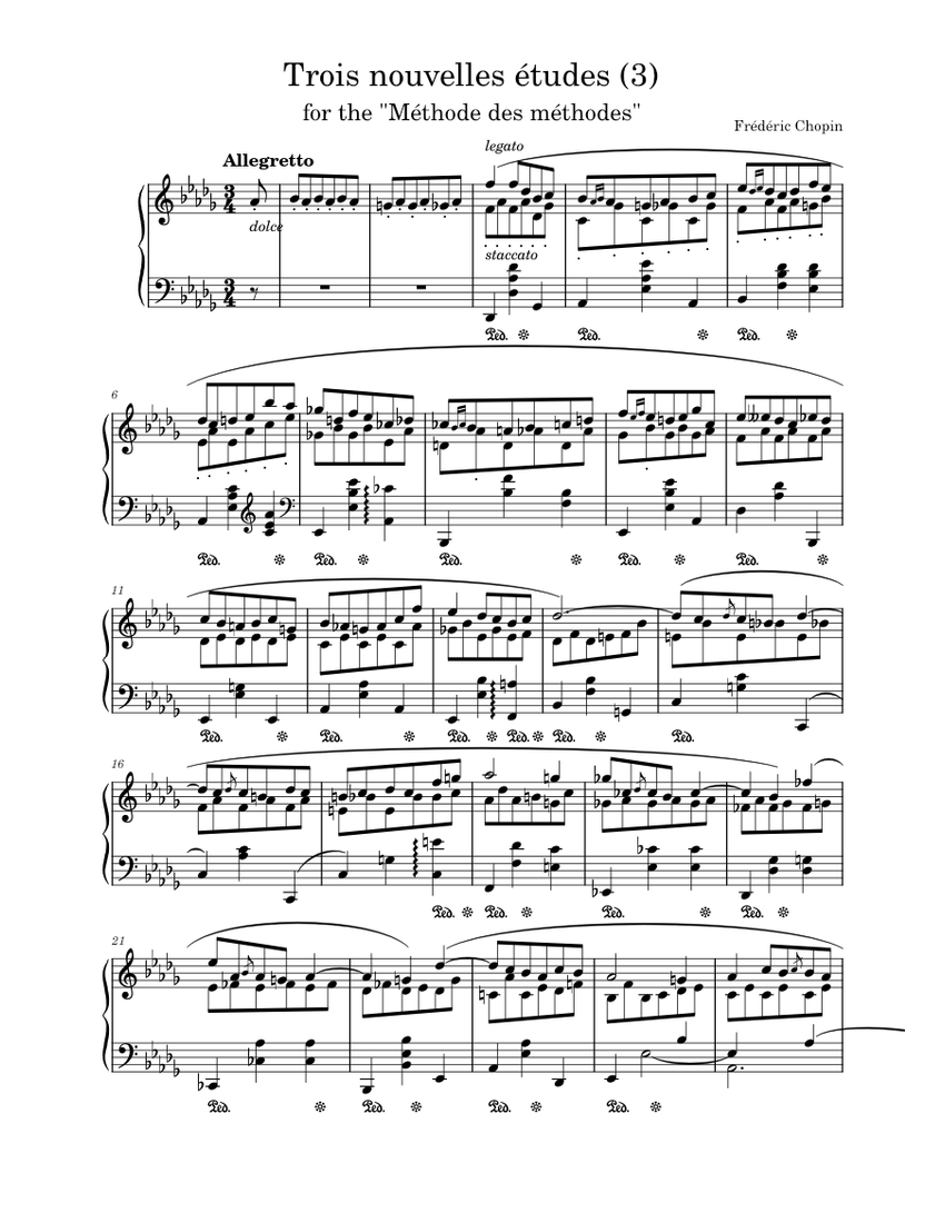 3 Nouvelles études, B.130 No. 3 – Frédéric Chopin Sheet Music for