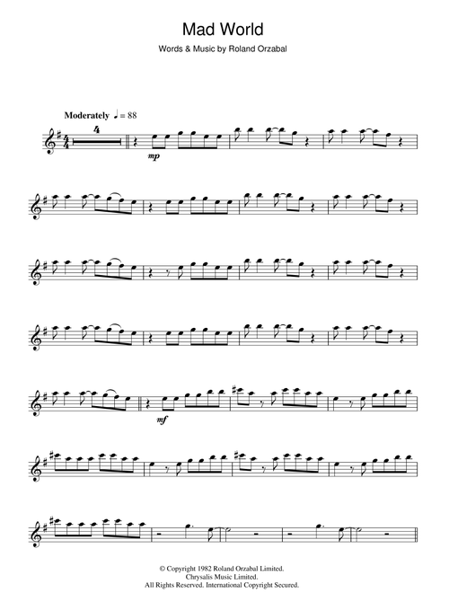 Mad World - Tears For Fears (Flute Solo)