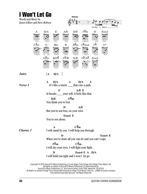 I Won't Let Go - Rascal Flatts (Guitar Chords-Lyrics)