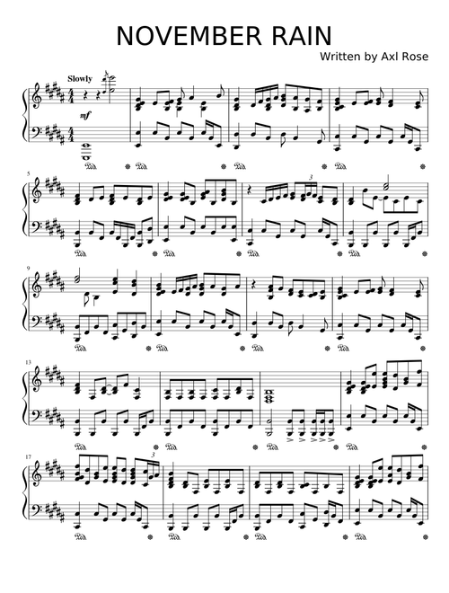 November Rain - Guns N' Roses