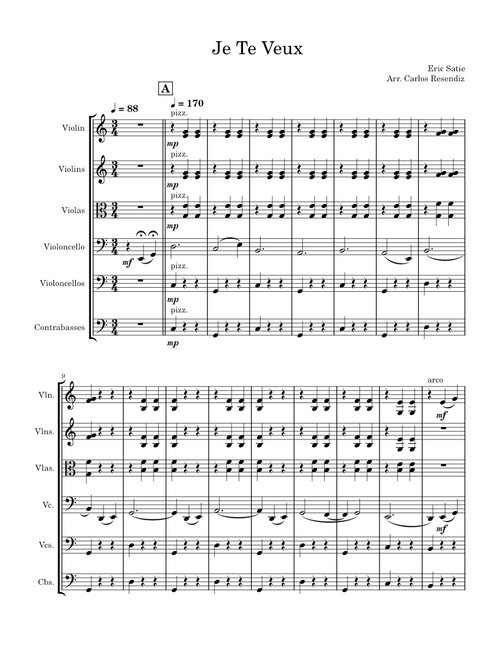 Je Te Veux – Erik Satie