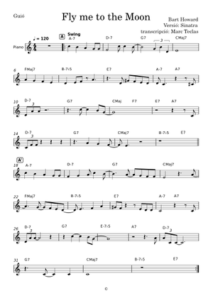 Play Official version of Fly Me To The Moon (In Other Words) Sheet
