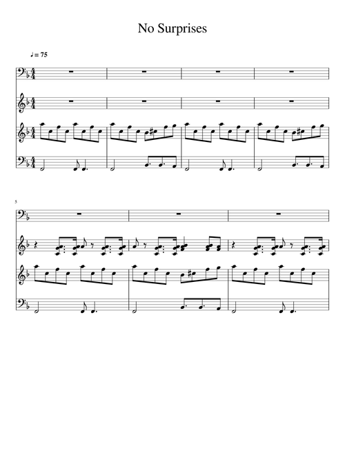 No Surprises - Radiohead (in progress)