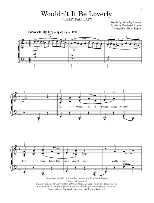 Wouldn't It Be Loverly - Julie Andrews, Lerner & Loewe, Hal Leonard Student Piano Library (Educational Piano)
