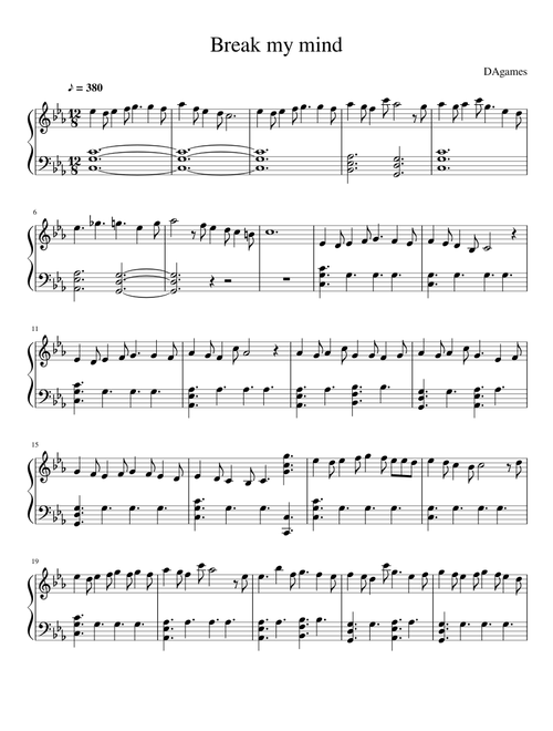 Break My Mind by: DAgames
