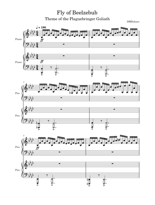 Fly of Beelzebub – DM DOKURO - Piano Duet