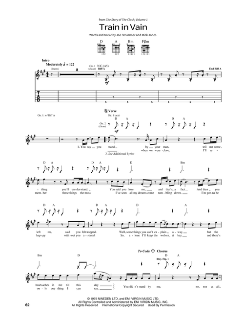 Train In Vain - The Clash (School of Rock - Guitar Tab)