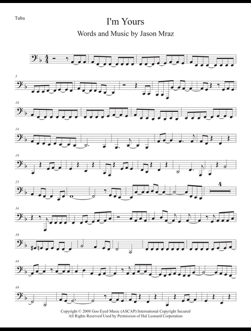 I'm Yours (Arr. Kevin Busse) - Jason Mraz (Tuba Solo)