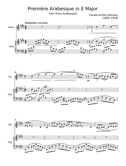 2 Arabesques - Claude Debussy