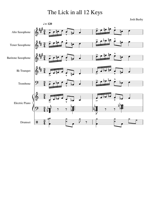 The Lick in all 12 Keys