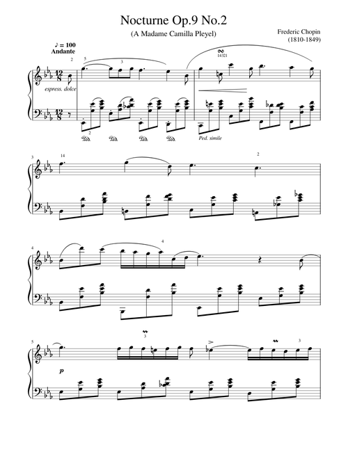 Chopin Nocturne Op.9 No.2 E Flat Major