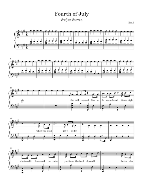 Fourth Of July – Sufjan Stevens