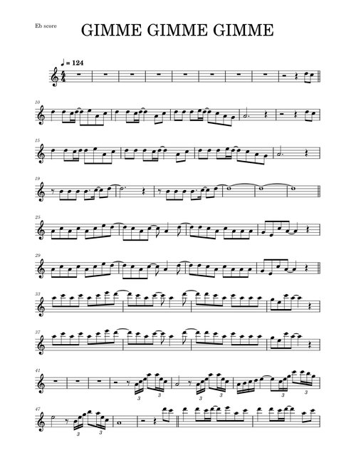 Gimme! Gimme! Gimme! (A Man After Midnight) – ABBA (ALTO SAX RMX)