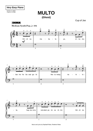 Play Official version of Multo (Ghost) Sheet Music by Cup of Joe for ...