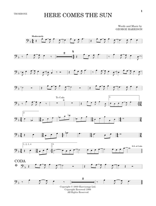 Here Comes The Sun - The Beatles (Trombone Solo)