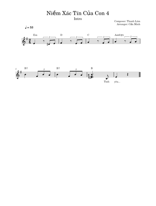 Niềm Xác Tín Của Con 4 Intro