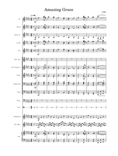 Amazing Grace – John Newton AMAZING GRACE Amazing Grace full score