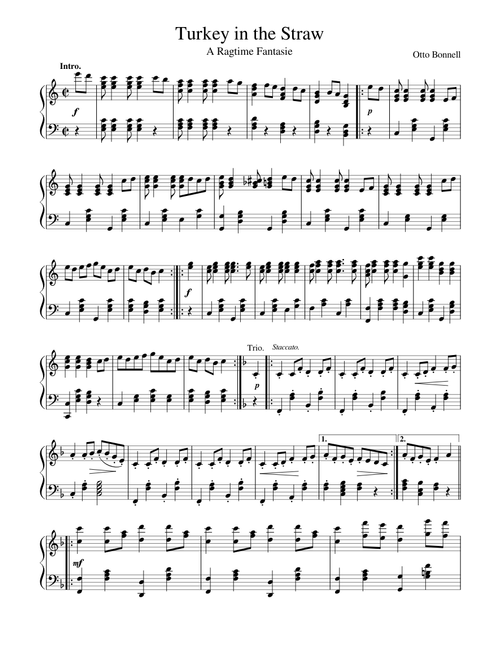 Turkey In The Straw - A Ragtime Fantasie