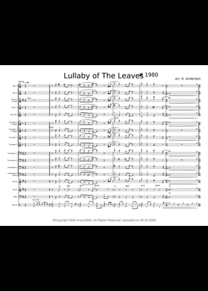 Lullaby of the leaves Sheet Music with Chords for Piano, Cornet