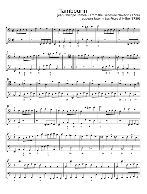 Tambourine - Jean-Philippe Rameau