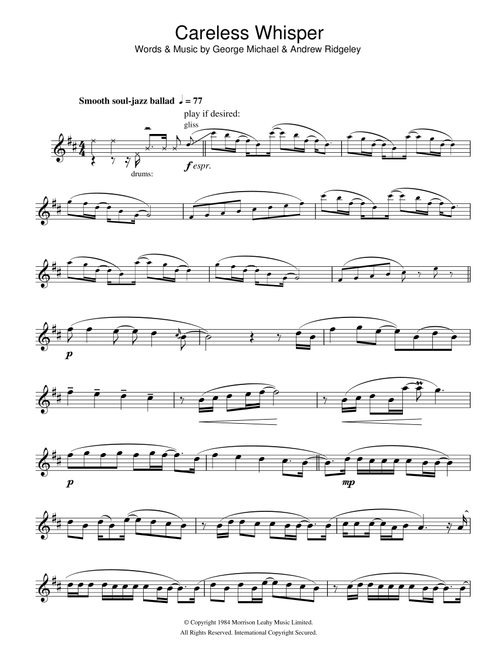 Careless Whisper - George Michael (Alto Sax Solo)