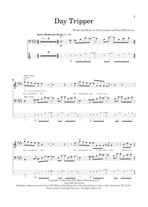 Day tripper – The Beatles Day Tripper Sheet Music and Tab for Piano ...