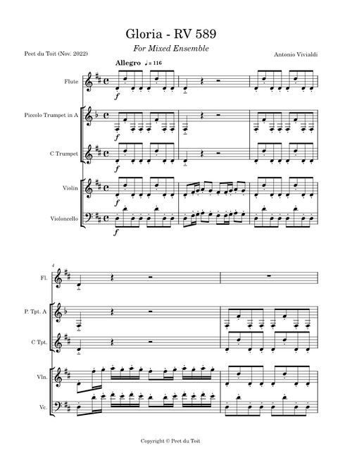 Gloria in D major, RV 589 – Antonio Vivaldi