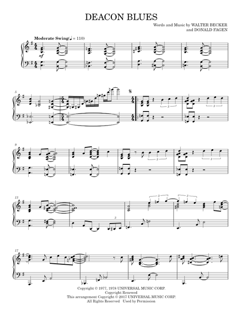 Deacon blues - Steely Dan (Piano Solo)
