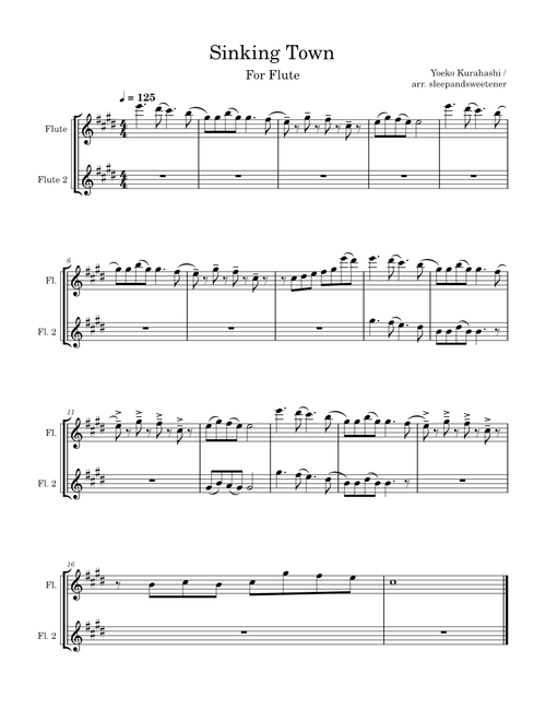 Sinking Town – Flute