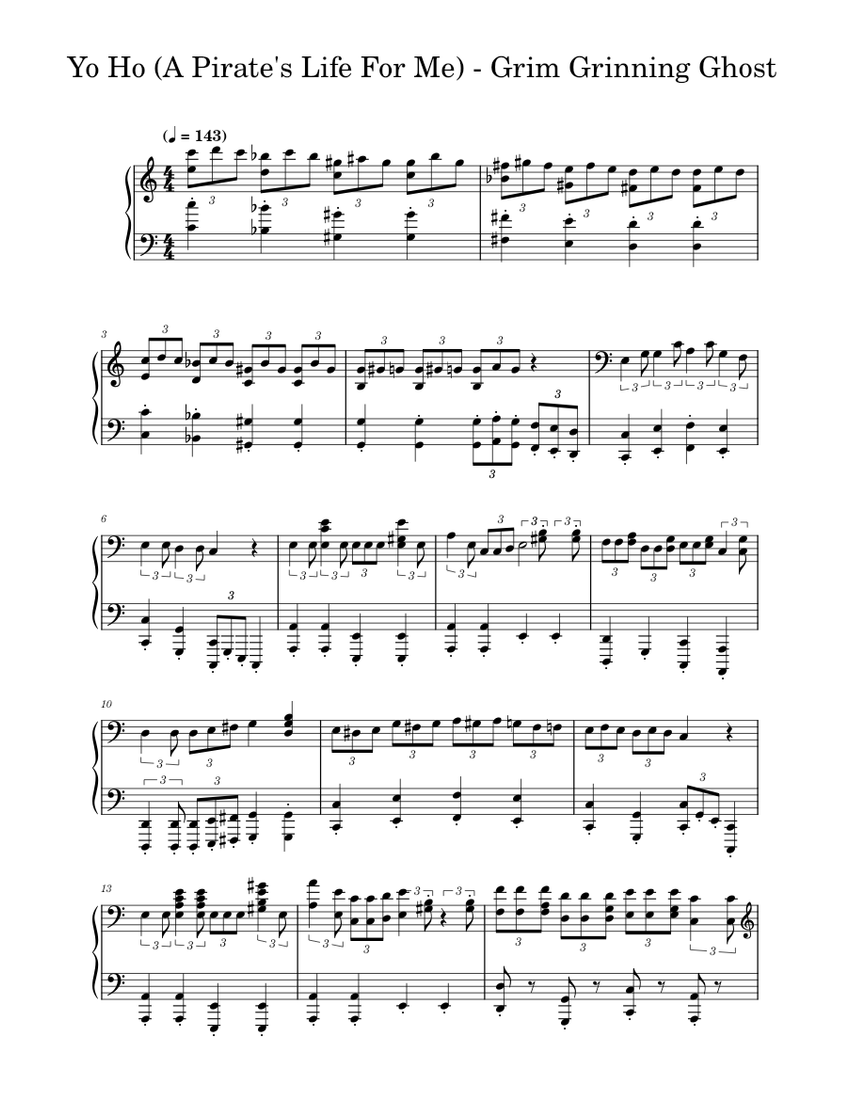 Yo Ho (A Pirate's Life For Me)/ Grim Grinning Ghosts – Chris