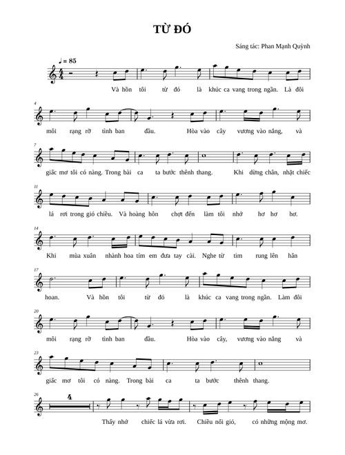 Từ đó – Phan Mạnh Quỳnh