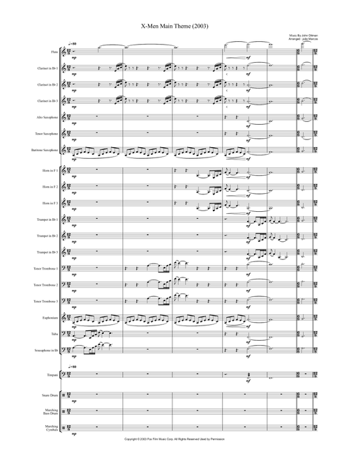 Suite From X2 (Arr. joao marcos maciel) - John Ottman (Marching Band)