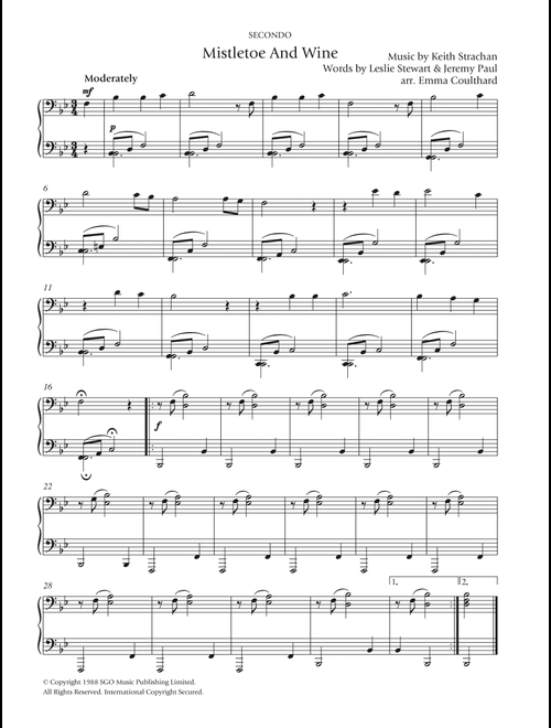 Mistletoe And Wine (Arr. Emma Coulthard) - Cliff Richard (Piano Solo)