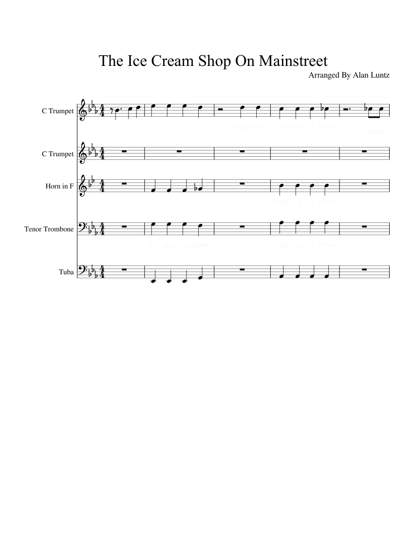 Uitdrukkelijk kogel theorie Enormous Penis Song, Brass Quintet Arrangement Sheet music for Tuba,  Trumpet other (Mixed Trio) | Musescore.com