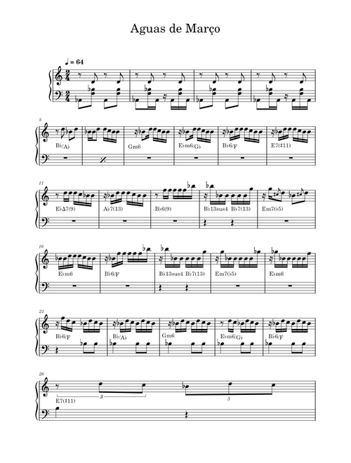 Aguas de marco – Antônio Carlos Jobim Aguas de Março