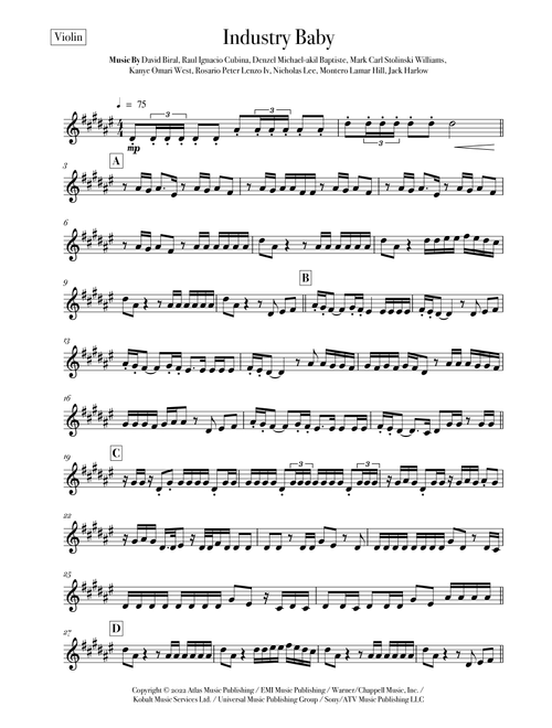 Industry Baby (Arr. Rodrigo Nascimento) - Lil Nas X & Jack Harlow (Violin Solo)