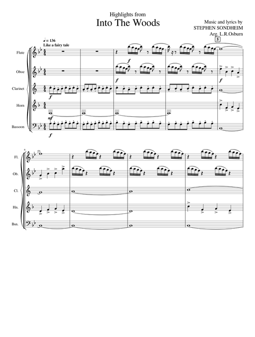 Into The Woods - Wind Quintet