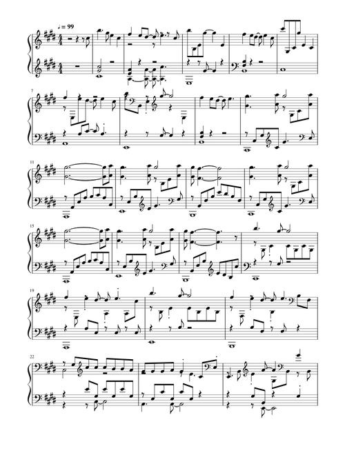 Linkin Park Crawling Piano Score