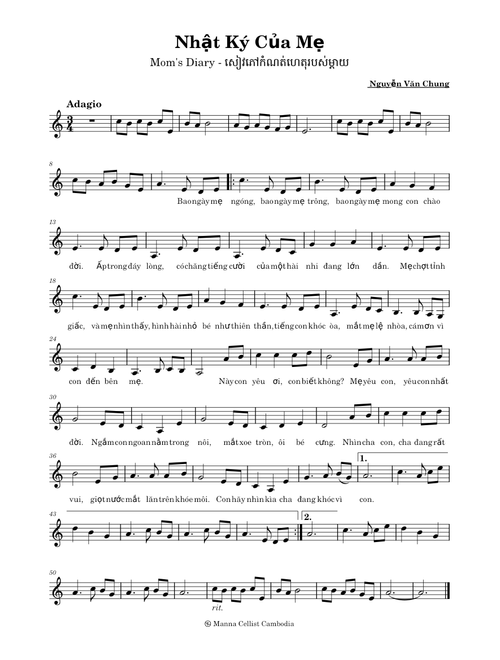 Nhat Ky Cua Me – Misc tunes - violin