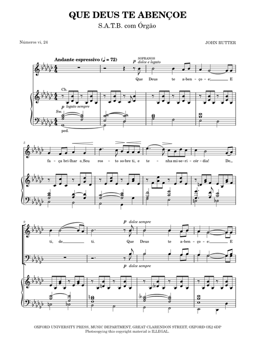 QUE DEUS TE ABENÇOE – John Rutter