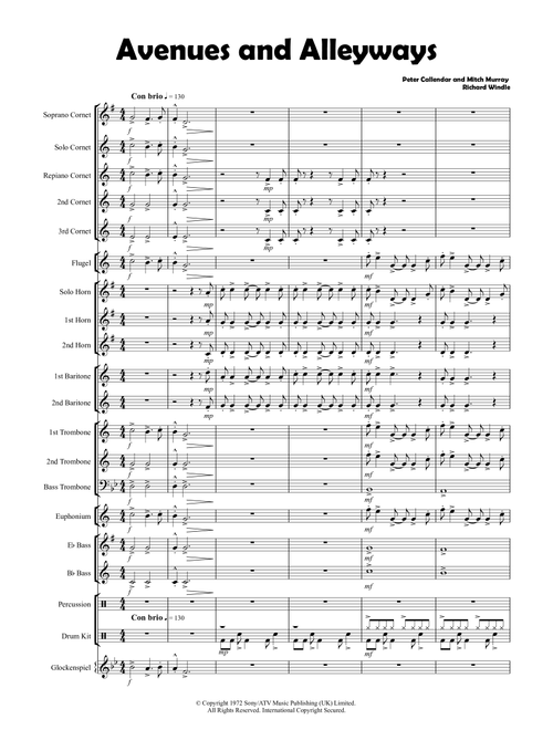 Avenues & Alleyways (Arr. Richard Windle) - Tony Christie (Brass Ensemble)