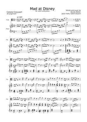 Mad at Disney Sheet Music for Piano, Violin (Solo) | MuseScore.com